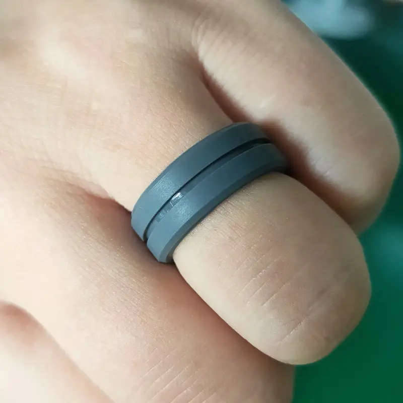 7 Piece Silicone Ring For Men