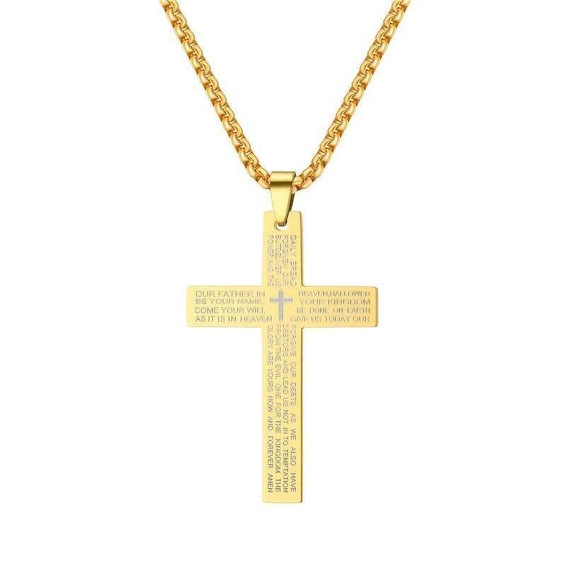 1 Piece Golden Jesus Theme Pendant