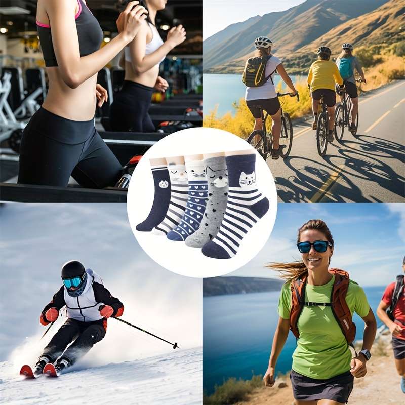 5 Pairs Cat Sock Us 5 8?? Uk 2.5 5??? Eu 35 38