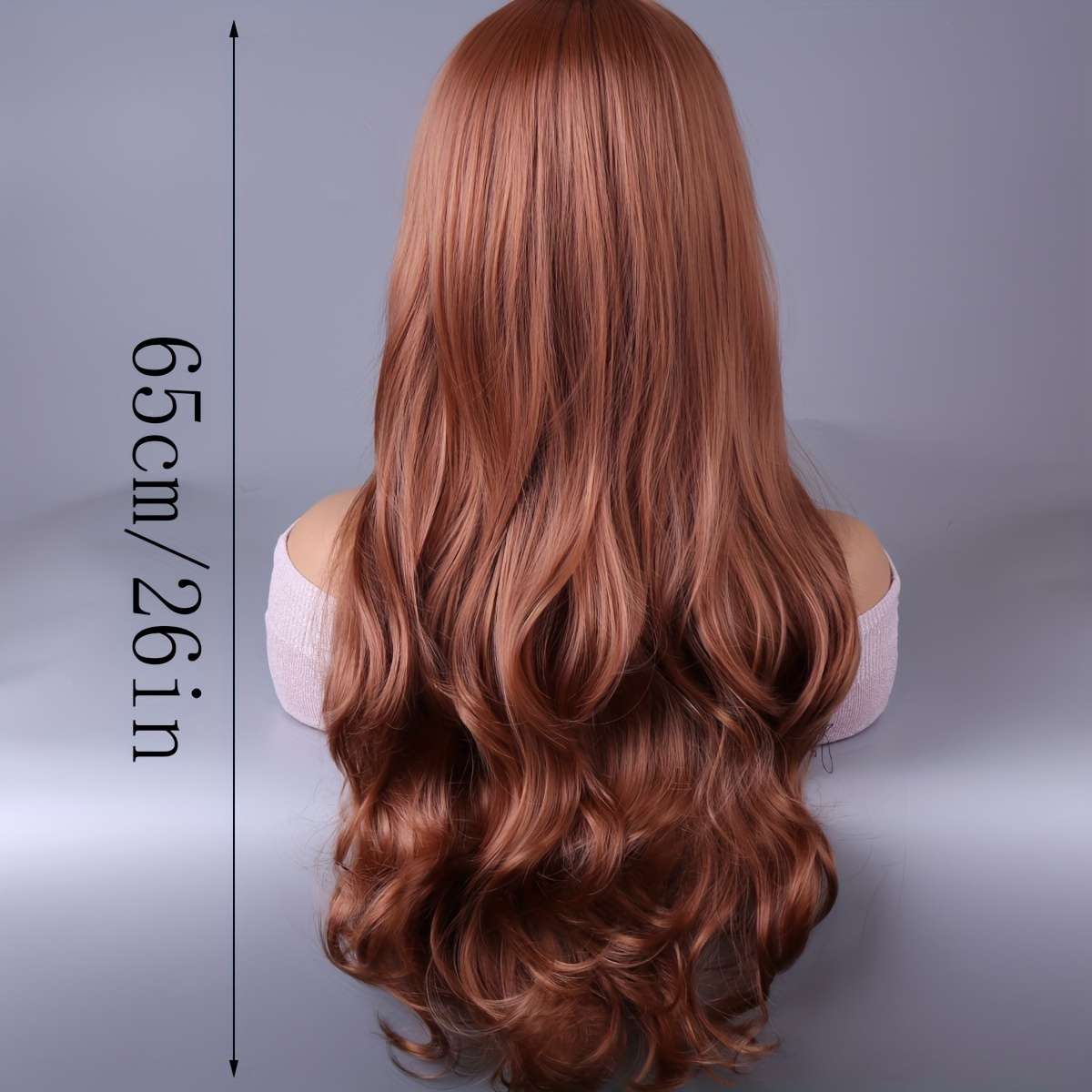 1Pc Reddish Brown 66.04cm Fashion Design Wig
