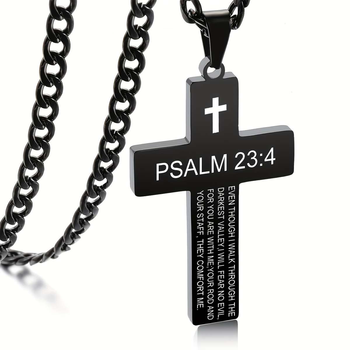 1 Piece Black Jesus Theme Pendant