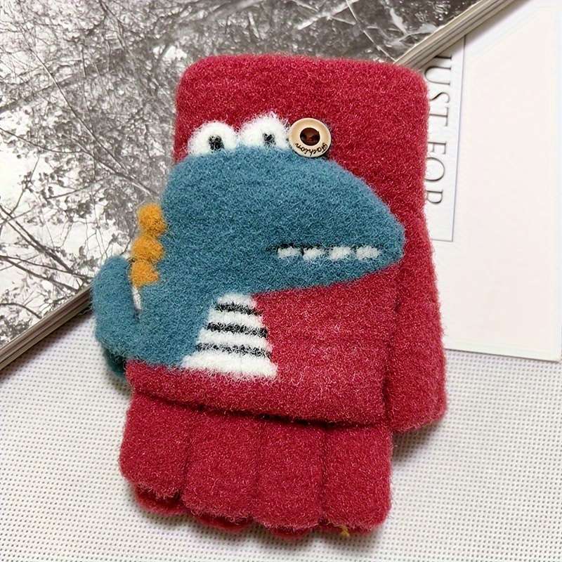 1 Pair Grey One Size Warm Gloves