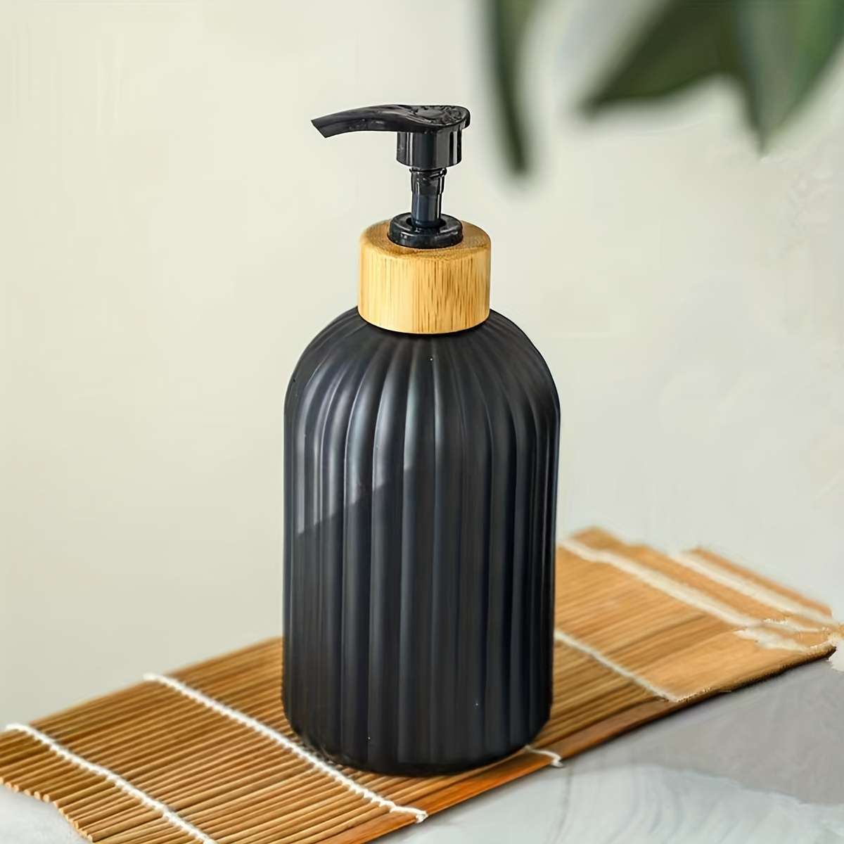 2pcs Plastic Soap Dispenser For Bathroom Bamboo Pump   17oz2 Kitchen Soap Dispenser Set Dis