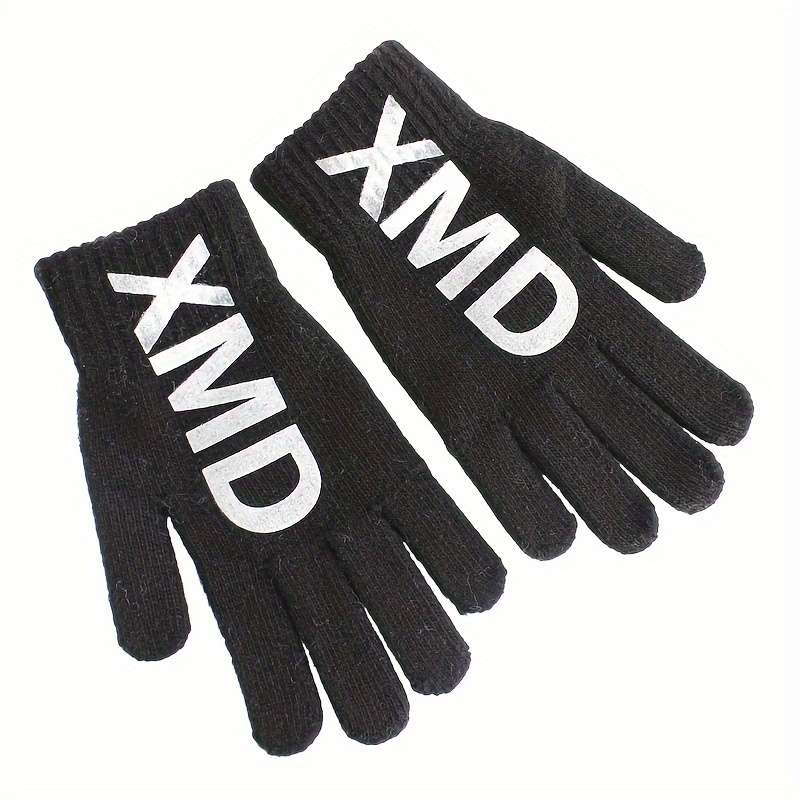 1 Pair Black Warm Gloves