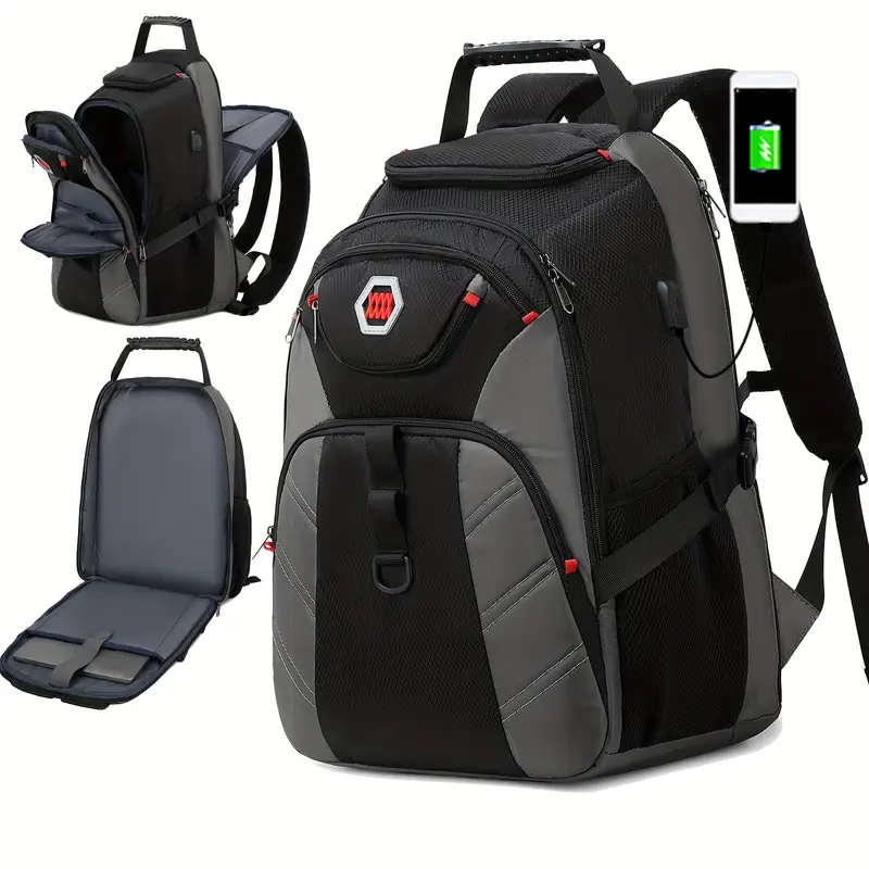 A travel notebook laptop backpack a durable business backpack with USB charging port suitable