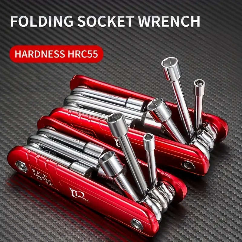 1pc Portable Wrench Mini Folding Hexagon Socket Wrench