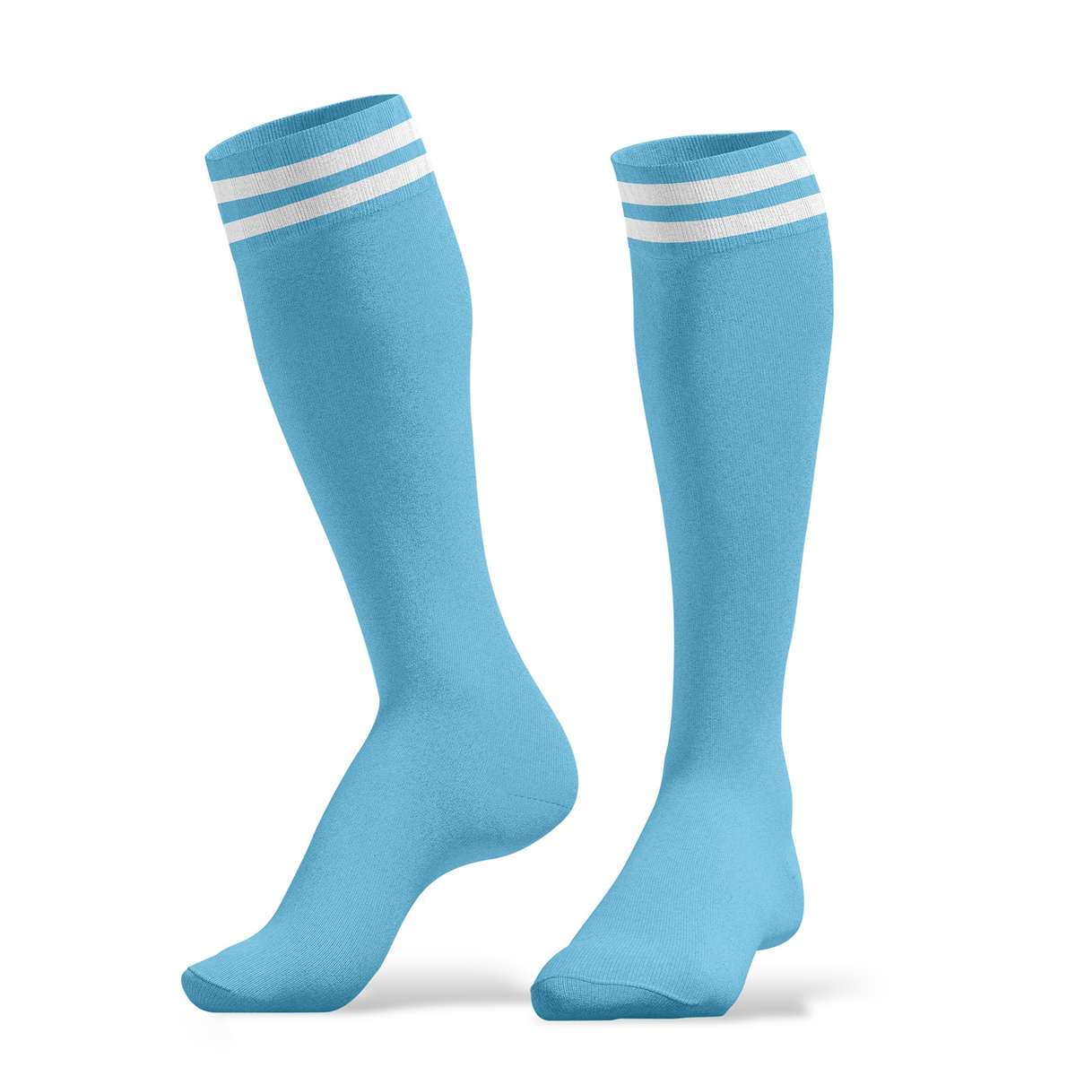 1 Pair Light Blue One Size Socks