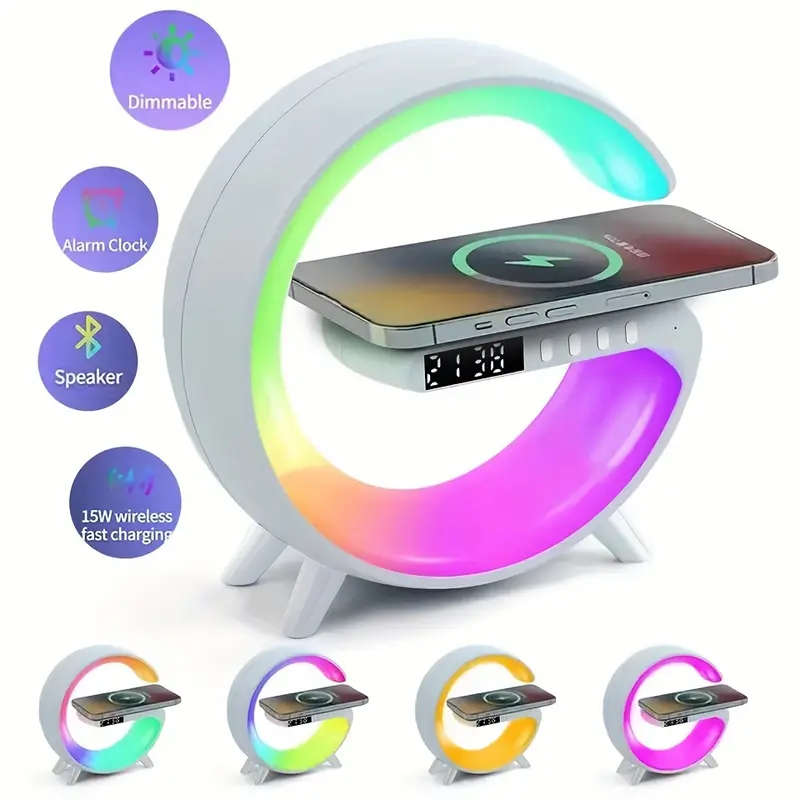 G63 Mini Colorful Ambient Light Wireless Charging Audio, smart Multi-function Music Desk Lamp