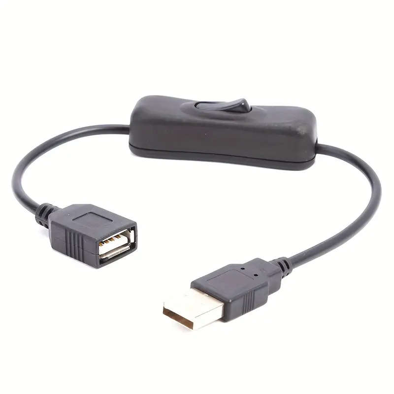 1Pc USB Extension Cable With ON Off Switch USB Public To Master Cable Extension Cable