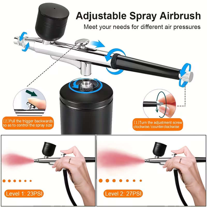 Airbrush Kit with 0.3mm Tip