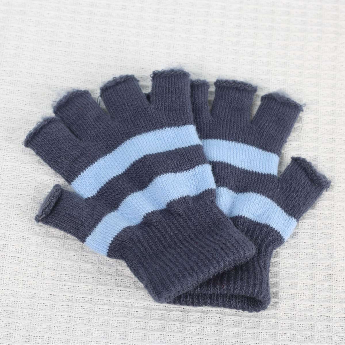 1 Pair Army Green Plus Beige Plus Velvet Warm Gloves