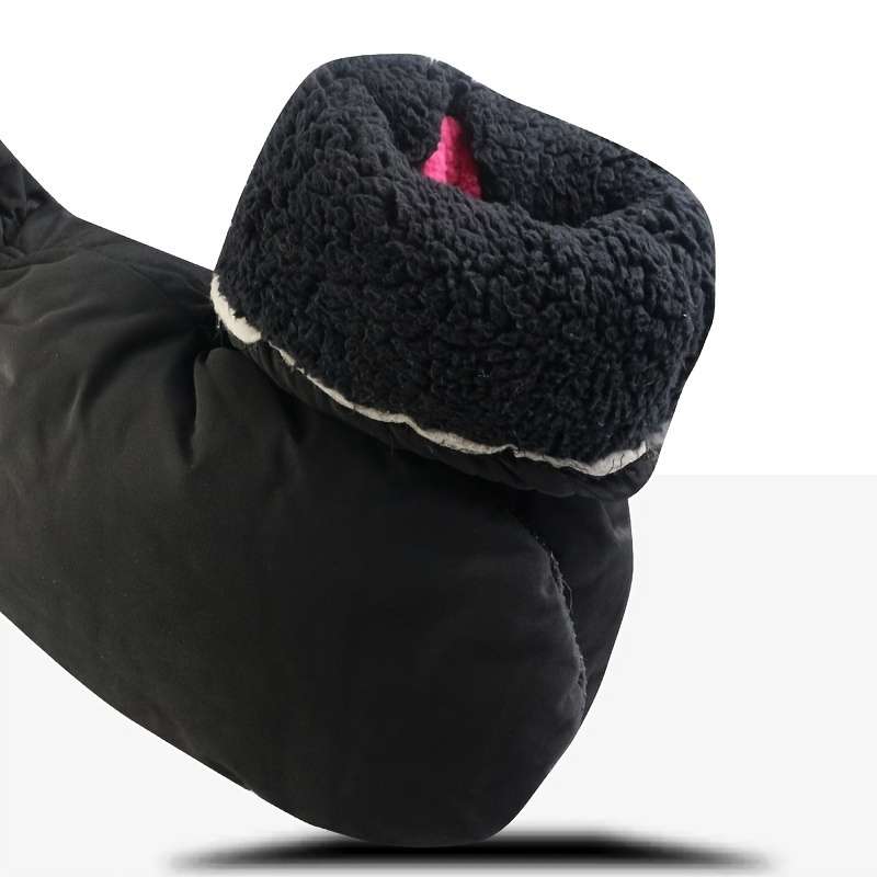 1 Pair Black Reinforcement Warm Gloves