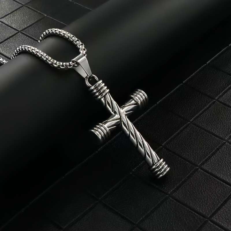 1 Piece Spiral Cross Jesus Theme Pendant