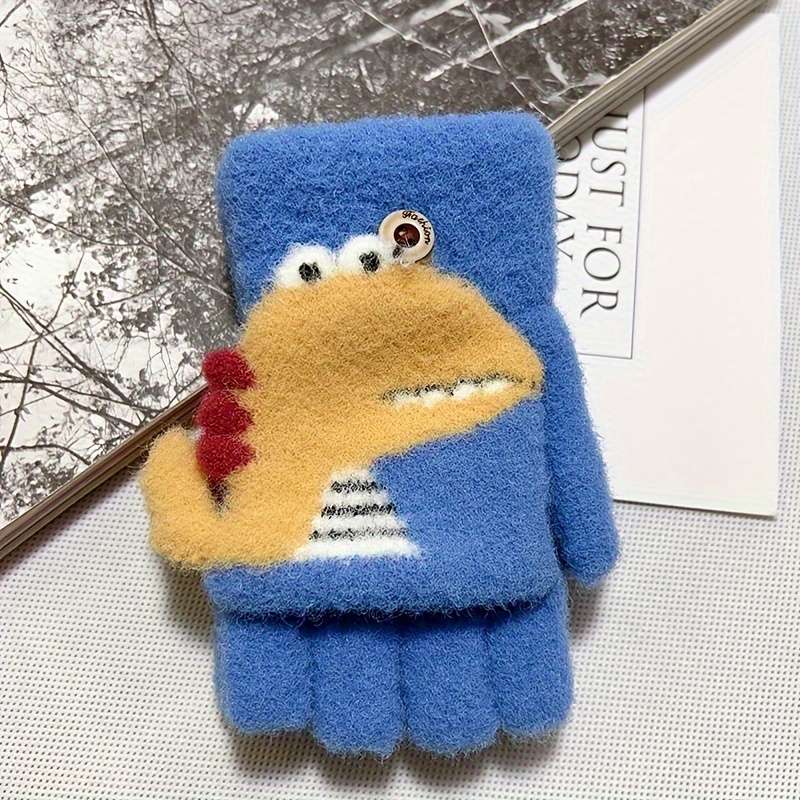 1 Pair Grey One Size Warm Gloves