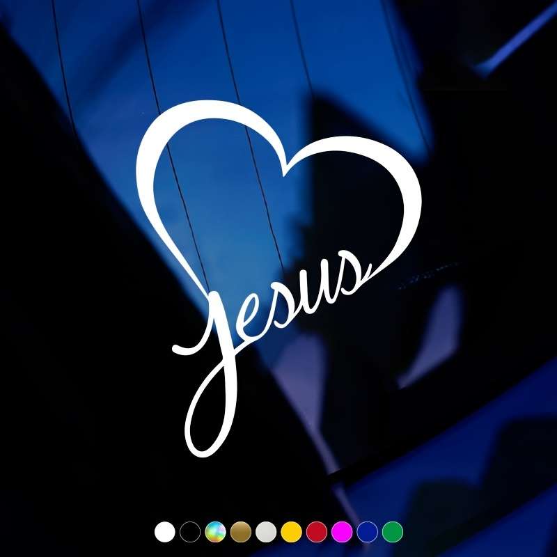 1pc Silvery Jesus Christian Themed Stickers