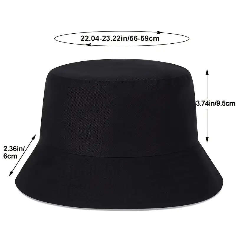 Unisex Trendy Bucket Hat With Letters Pattern Sun Protection Casual Hat Suitable