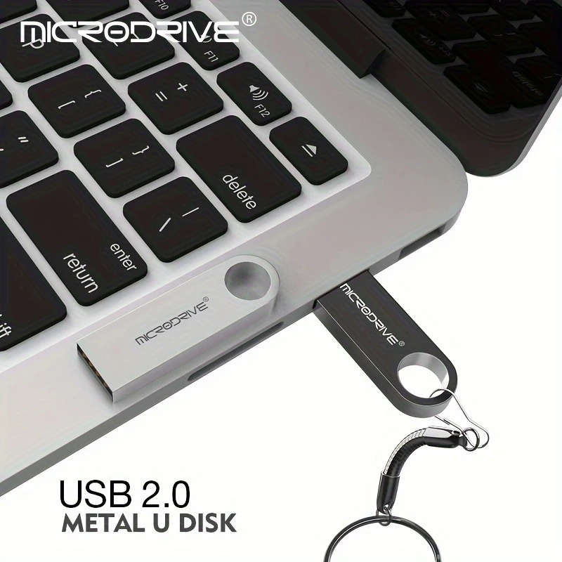 1pc High-Speed USB 2.0 Flash Drive 64GB Storage Options Portable USB Memory Stick with Key Ring