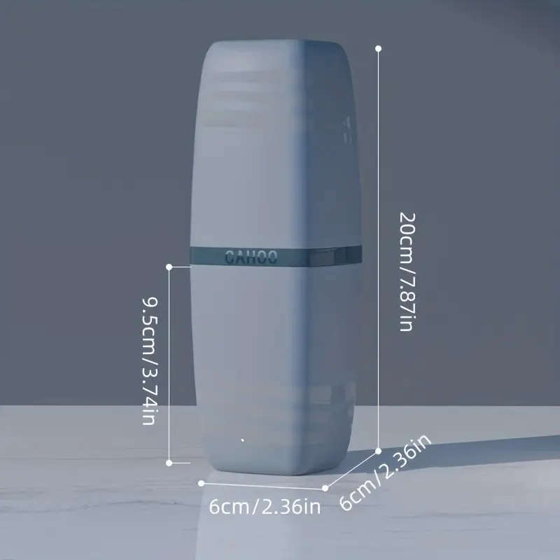 1pc 3in1 Portable Toothbrush Holder with Cover Plastic Toothpaste Container Multi-Functional Bathroo