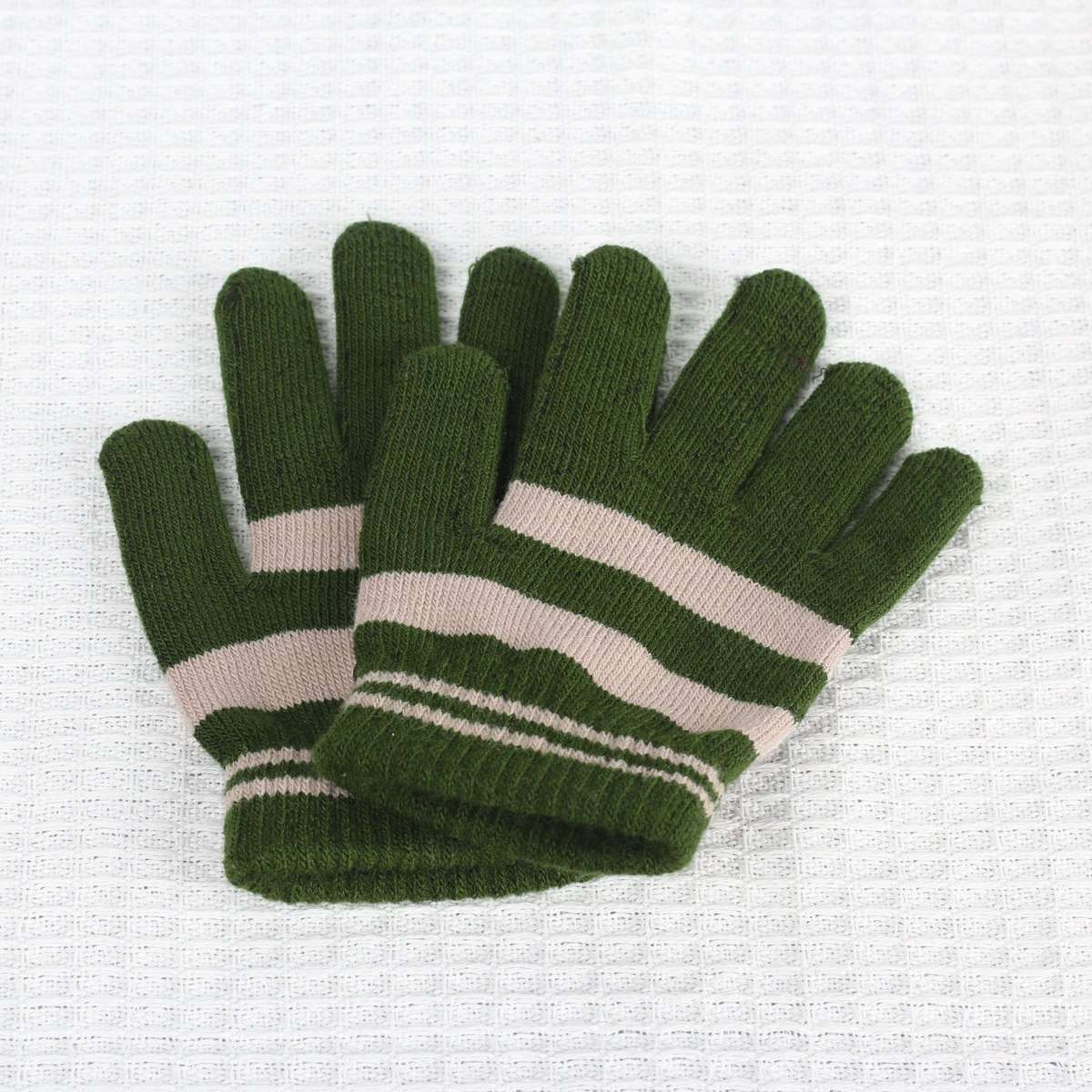 1 Pair Pure Black Style Plus Velvet Warm Gloves