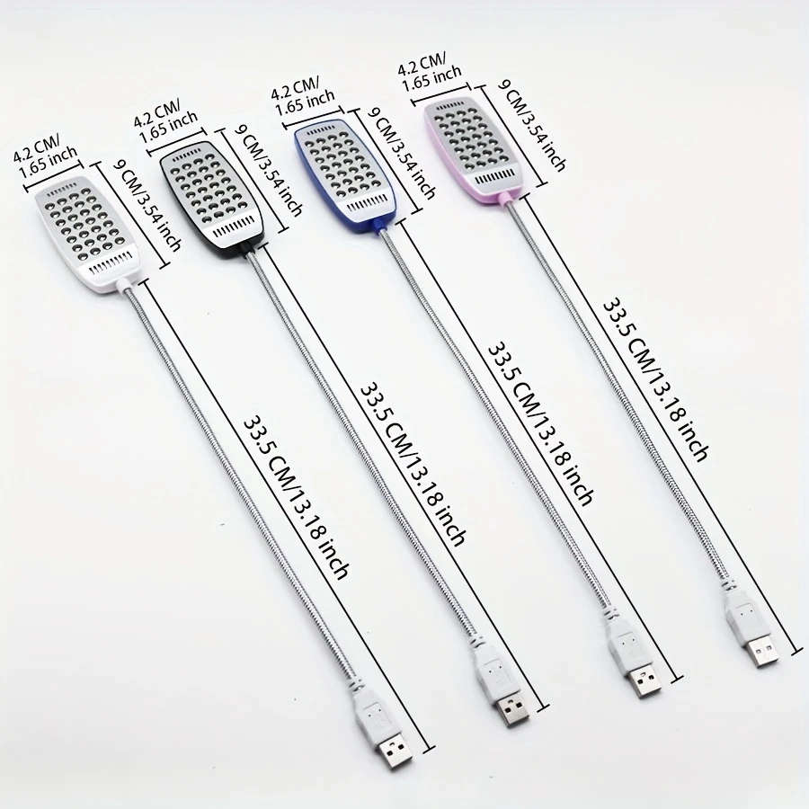 1pc 28LED Super Bright USB Plug-in Night Light with Switch Portable Computer Light Reading Light