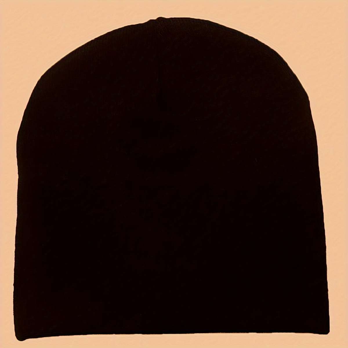 1pc Tooth Graphic Y2K Beanie Black White Elastic Knit Hats Hip Hop Skull Cap Unisex Warm Beanies