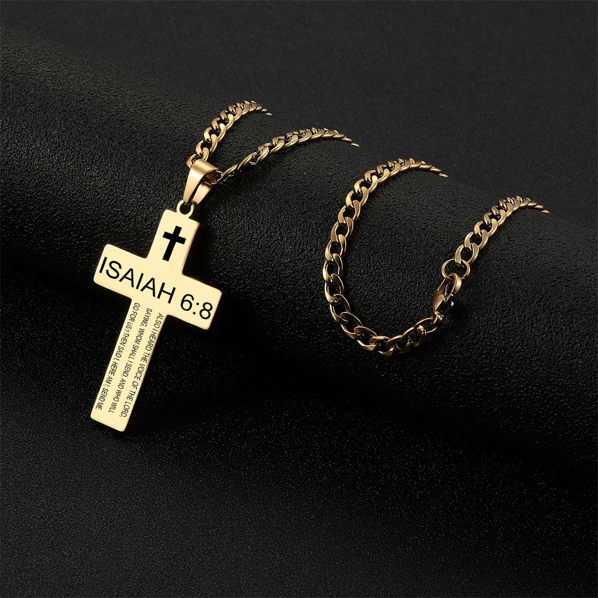 1 Piece Black Jesus Theme Pendant