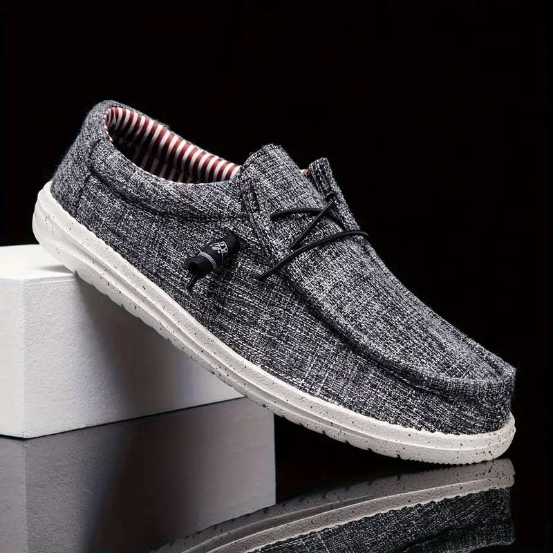 Mens Trendy Solid Casual Shoes with Adjustable Lace and Non Slip