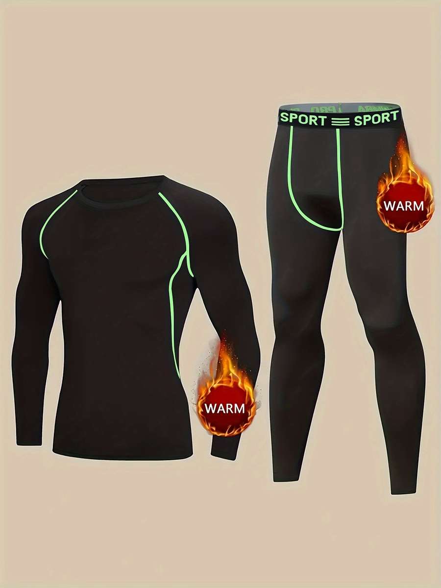 Thermal Underwear Color Fluorescent Green Sizes
