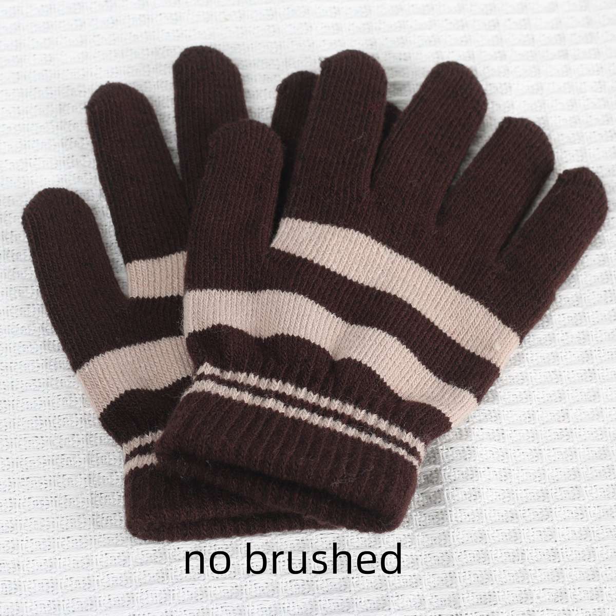 1 Pair Coffee With Camel Style Ordinary No Velvet Warm Gloves
