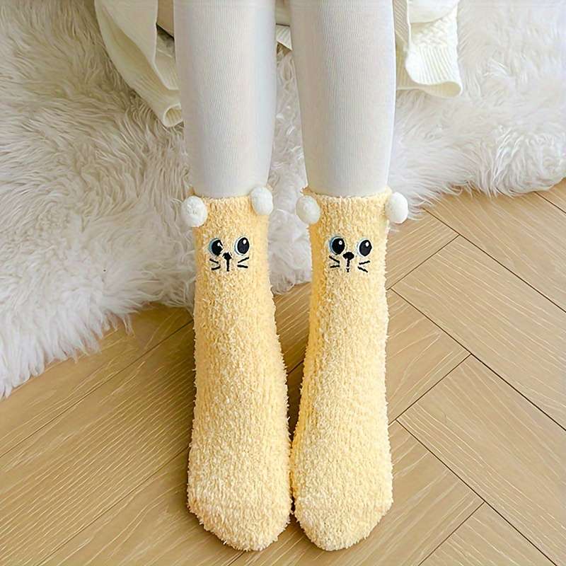 Sock Cat Light Yellow Pair One Size