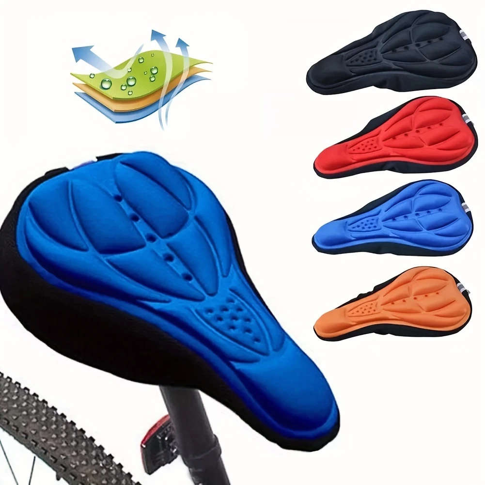 1pc Upgrade Your Mountain Bike with This 3D Cushion Cover Soft Silicone Saddle Seat Cover