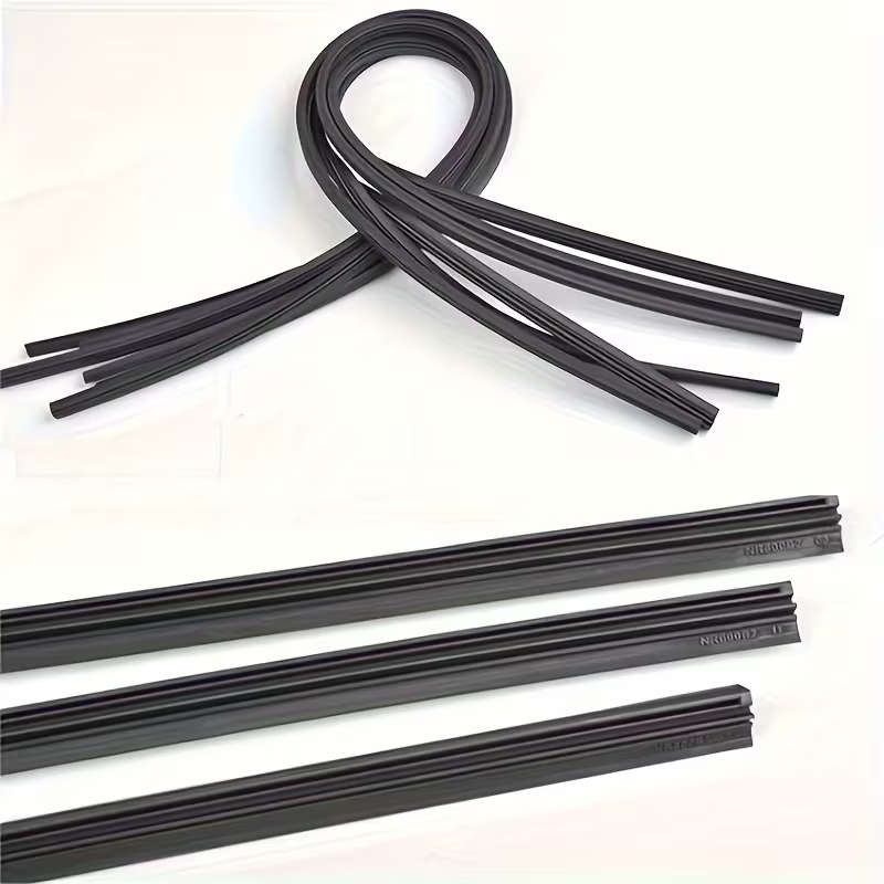 2pcs Silicone 26-inch Car Bus Universal Frameless Windshield Wiper Blade Refill Adhesive Strip Cutta