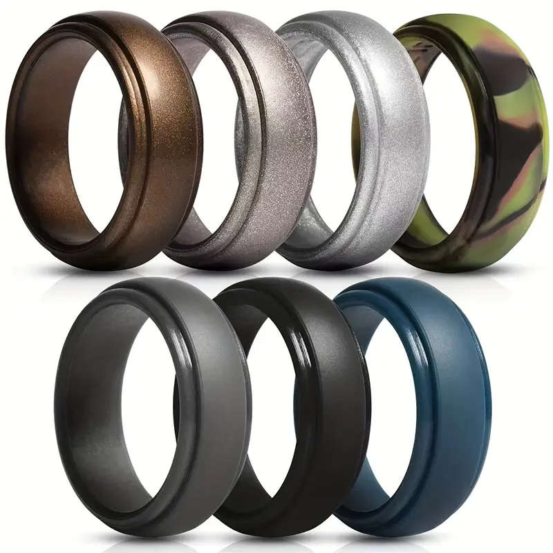 7pcs Men's Silicone Rings