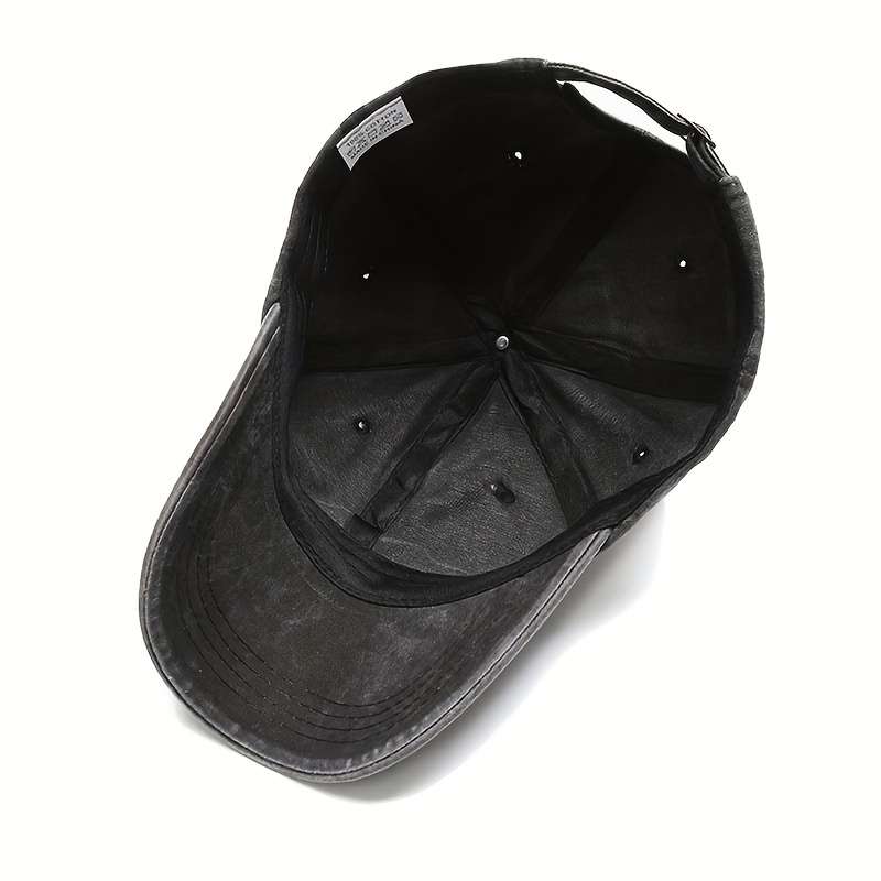 Funky Distressed Moisture-Wicking Adjustable Duckbill Hat Ad+Hd Print Cotton Baseball Cap For