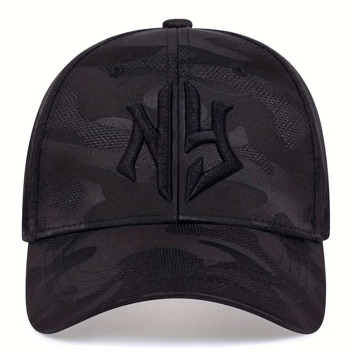 Trendy Embroidery Camouflage Baseball Cap Unisex Hip Hop Dad Hat Lightweight Adjustable Sun Hat