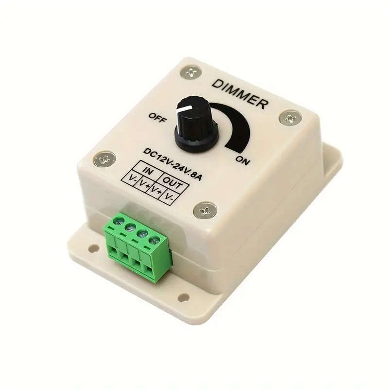 High-Quality Led Strip Light Dimmer Stepless Brightness Control Dc12-24V 8A Easy Install
