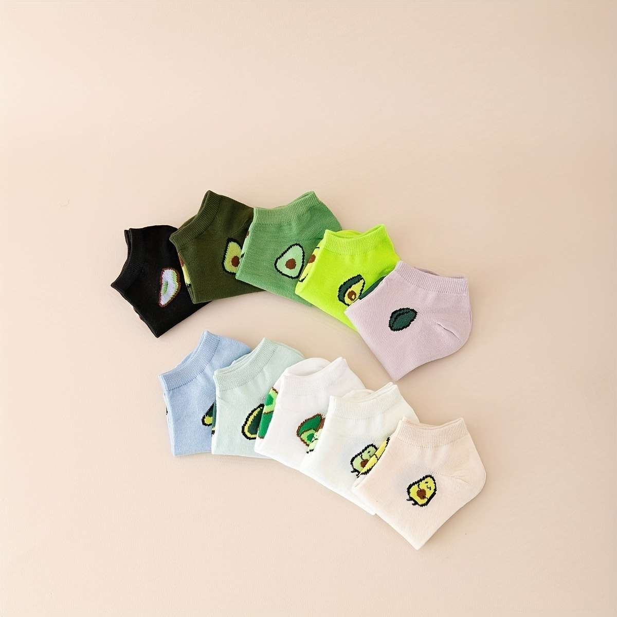 10 Pairs Of Mixed Colors One Size High Elastic Socks