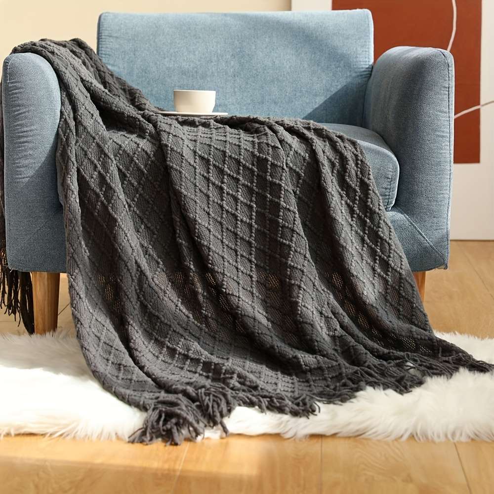 Blanket Color Beige size 152.4x203.2cm