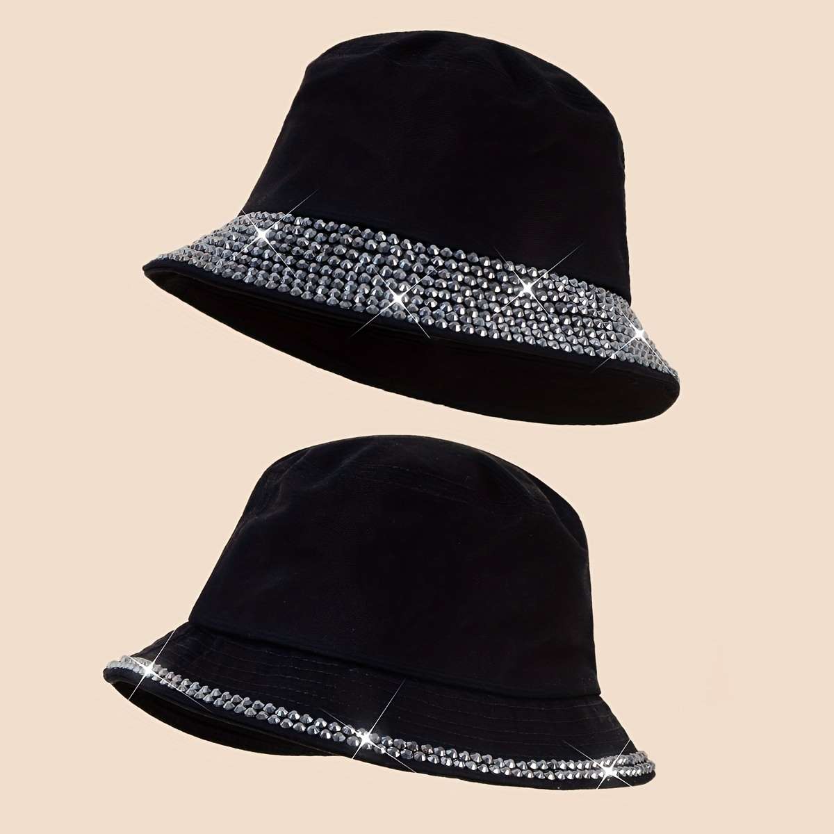of a New Women'S Leopard Print Stylish Sun Hat Adorned with Crystals a Versatile Brimless