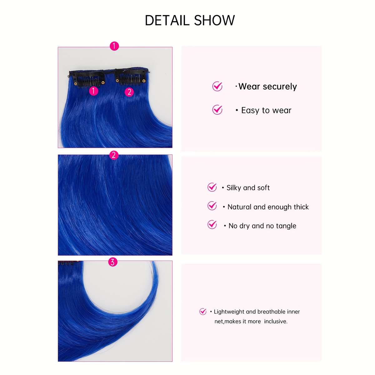 Pink 15.24Cm Fashion Design Wig