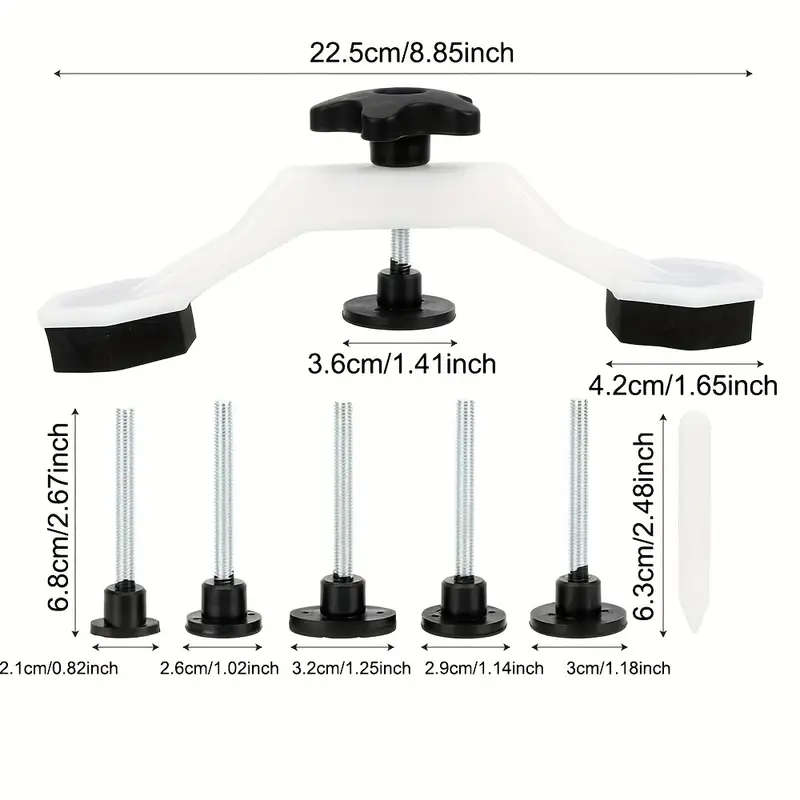 Car Dent Repair Tool Kit With Glue Tabs Bridge Shape Hand Puller Abs Material