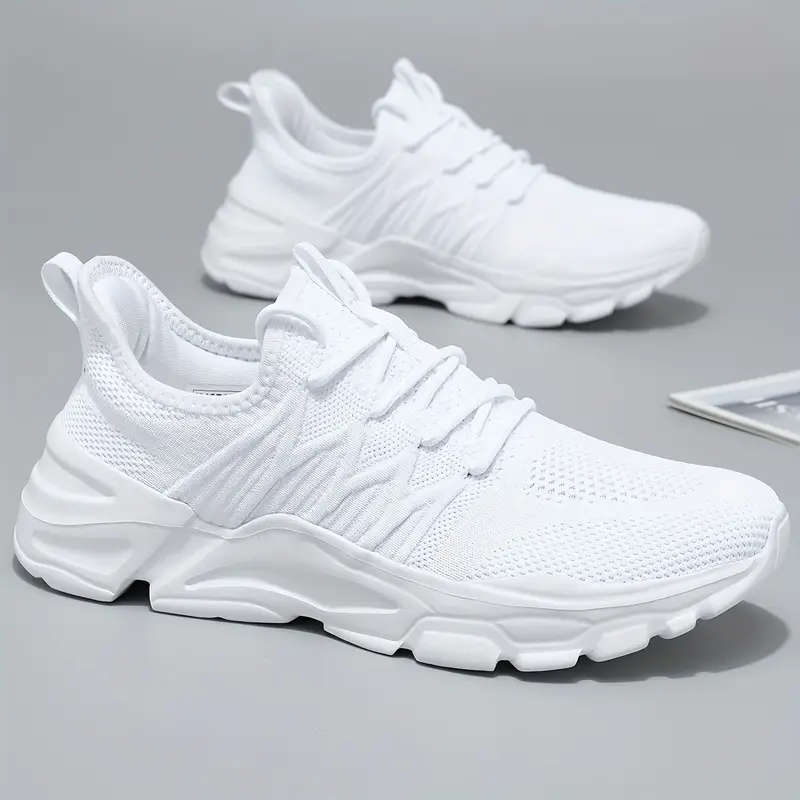 Men's Lace-up Sneakers - White