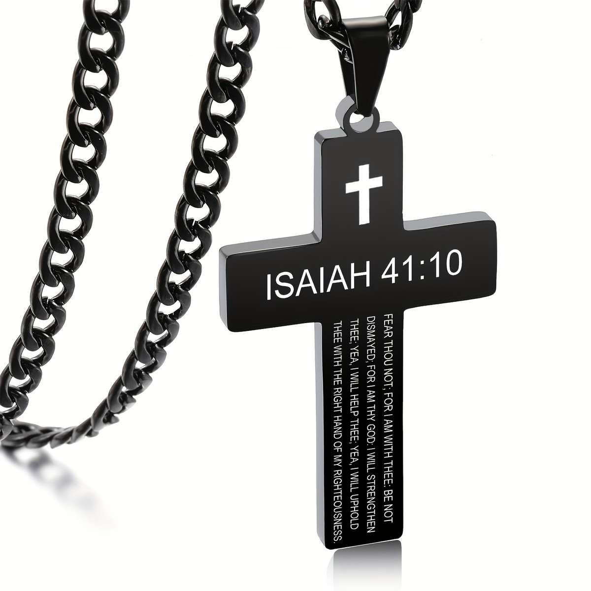 1 Piece Black Jesus Theme Pendant