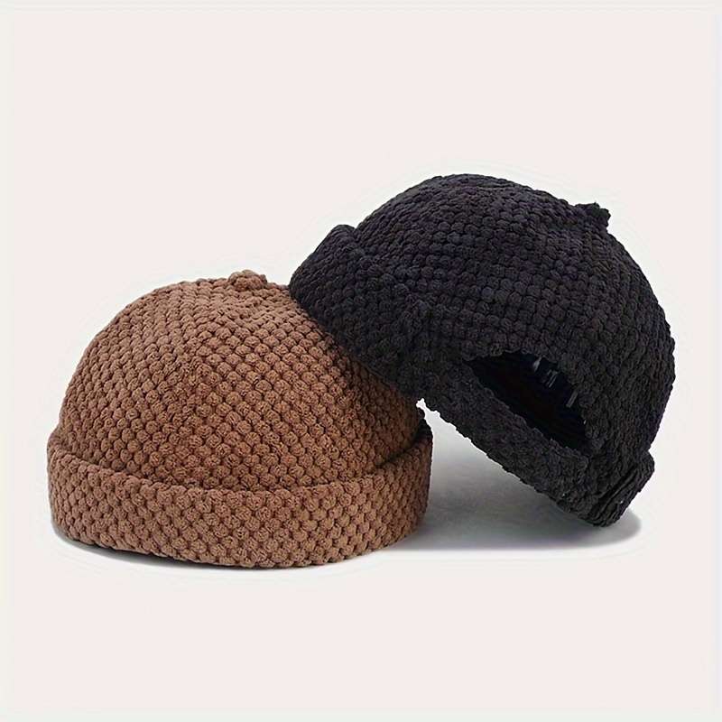 Thicken Hip Hop Beanie Skullcap Solid Color Beanie Hat Ideal choice for Gifts
