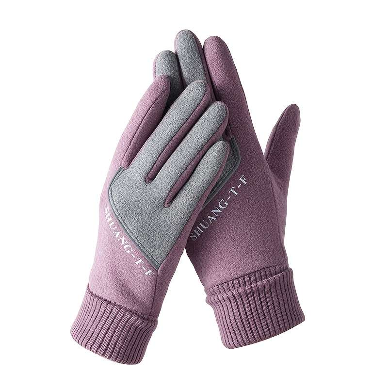 1 Pair Pink One Size Warm Gloves