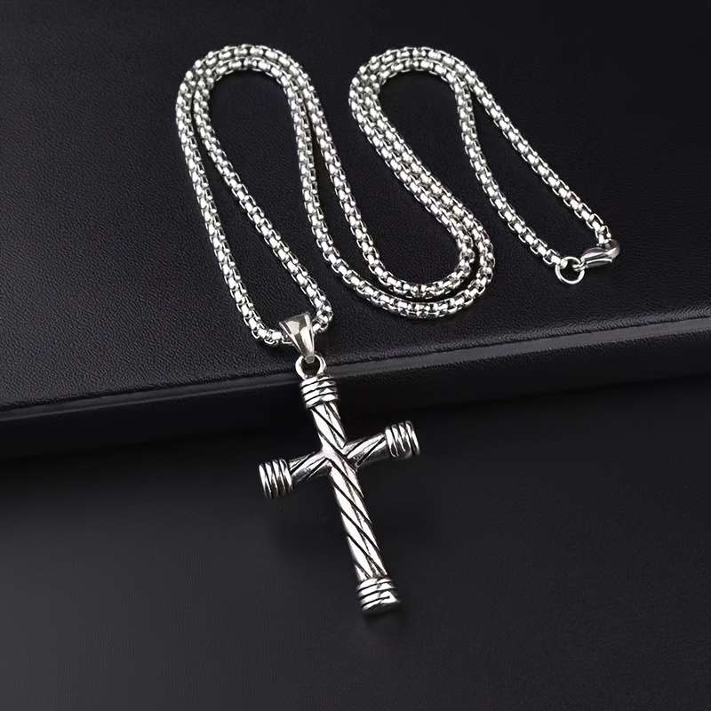 1 Piece Spiral Cross Jesus Theme Pendant