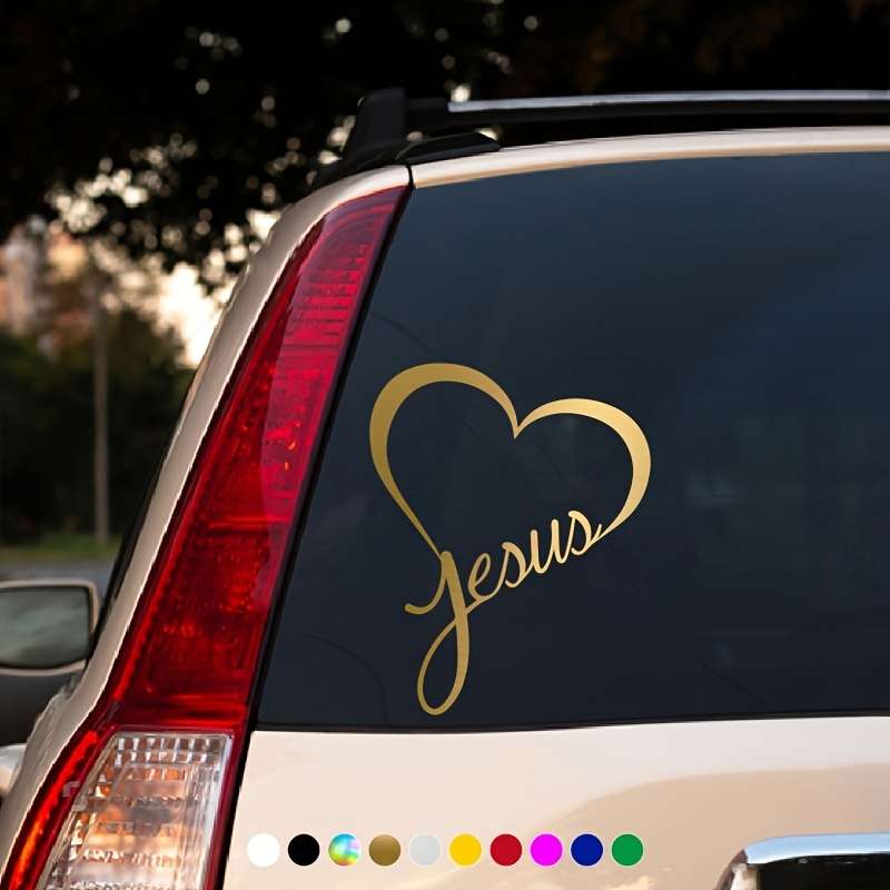 1pc Silvery Jesus Christian Themed Stickers