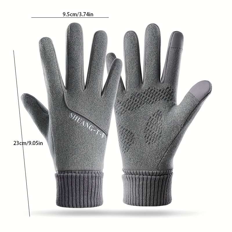 1 Pair Pink One Size Warm Gloves