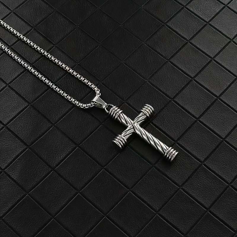 1 Piece Spiral Cross Jesus Theme Pendant