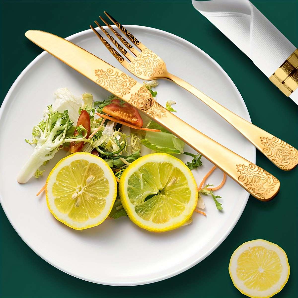 12pcs Stainless Steel Dessert Spoons Set For Restaurant Patterned Embossed Tea Spoons Dessert